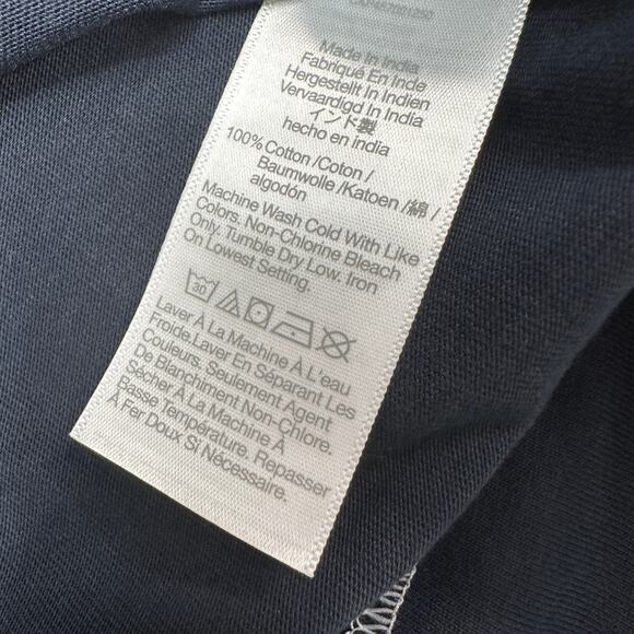 Madewell Wide Sleeve Boxy Tee WMNS 2XS Dark Navy Drop Shoulder Contrast Stitch - Picture 6 of 8